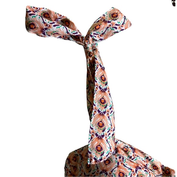 B.O.G. Collective Corset Mini Peacock Dress in Orange - Picture 6 of 6